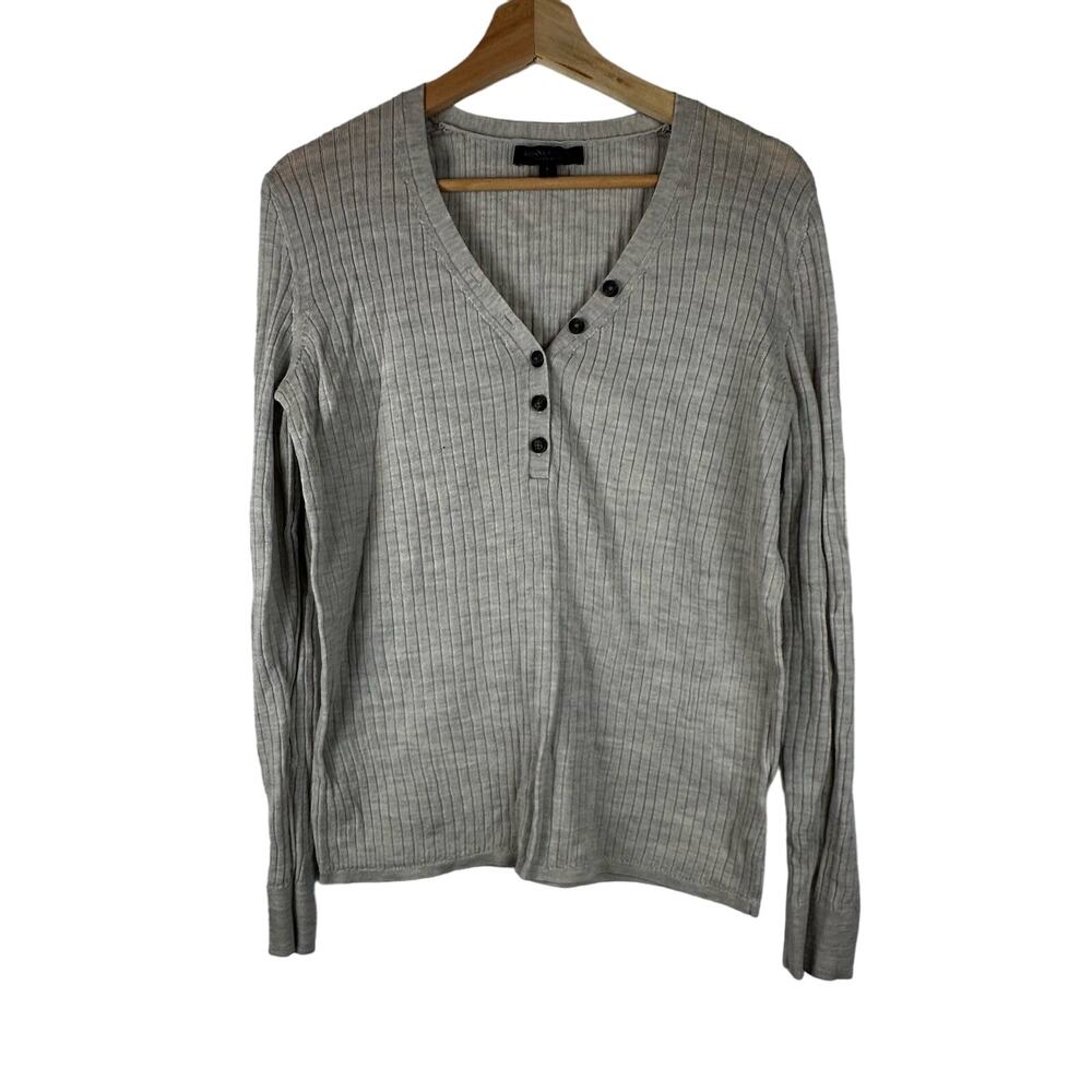 Banana Republic Women's 100% Merino Wool Ribbed Long Sleeve Sweater Size L